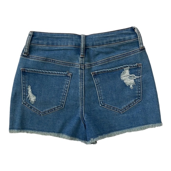 ♥️so♥️blue frayed patchwork shorts size (3/26) - Picture 2 of 4